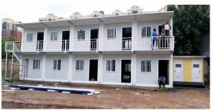 চলমান রুম লাইট গেজ ইস্পাত Prefab কন্টেইনার ঘর পরিবেশ সুরক্ষা