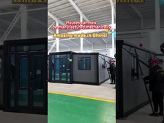 হোটেলের জন্য ইস্পাত দরজা সঙ্গে 20 ফুট ধূসর প্রসারিত কনটেইনার ঘর